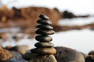 black rocks