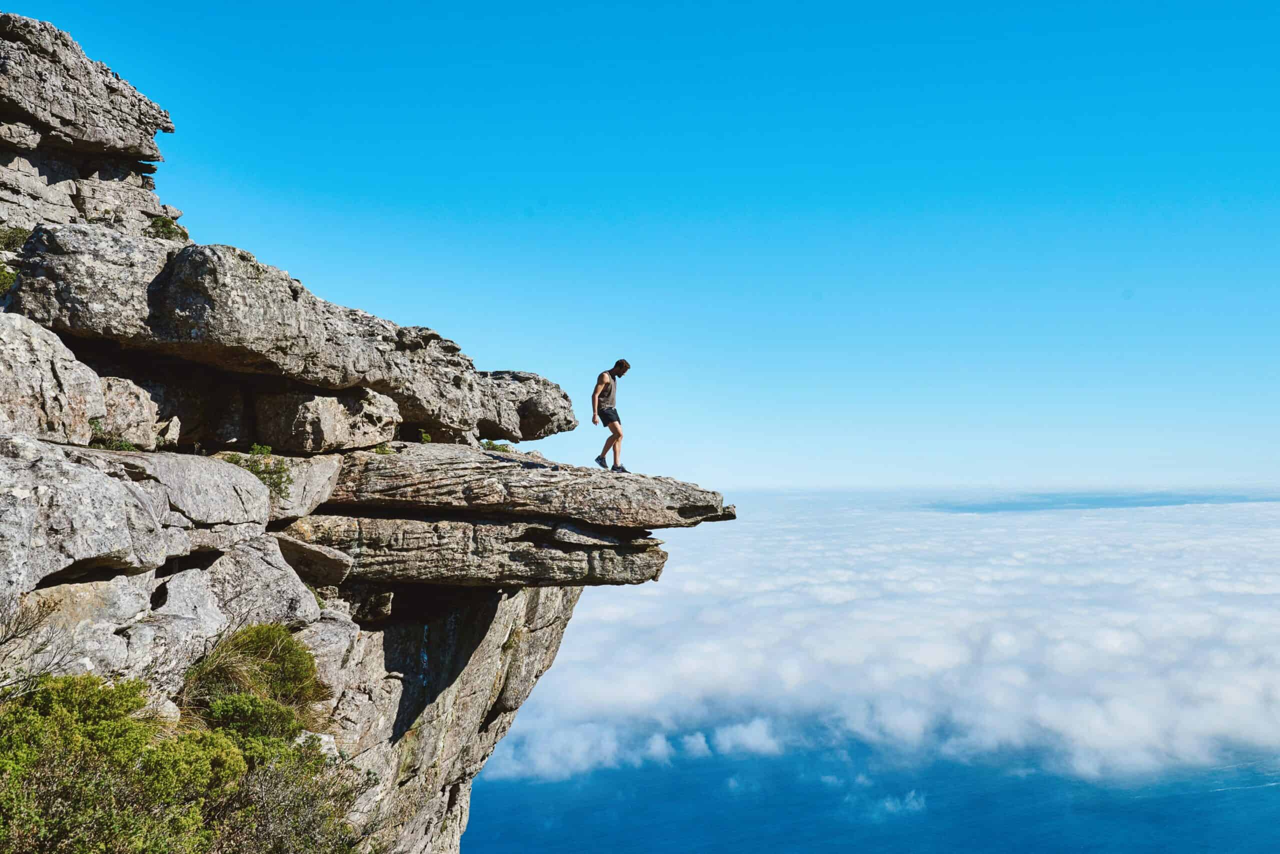 man on mountain