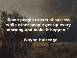 open field in the morning with quote background