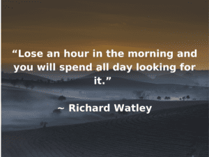 wake up early quotes from richard watley with tea plantation background