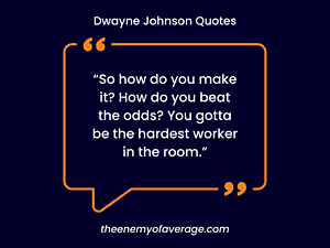 the rock quote on blue wall