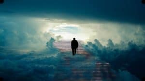 man walking on a path