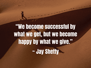man holding a list of jay shetty quotes