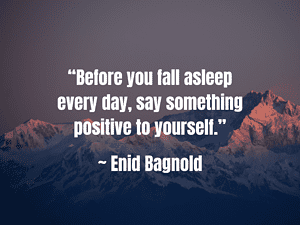 positive self talk quotes on a mountain