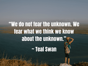 woman fearing the unknown