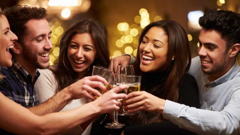 group of friends, happy hour, party, new years, holiday , bachelorette party