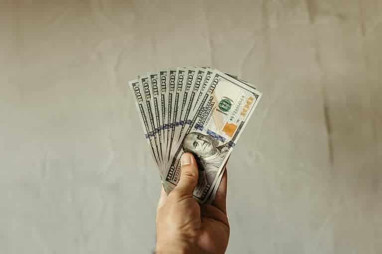 man holding money