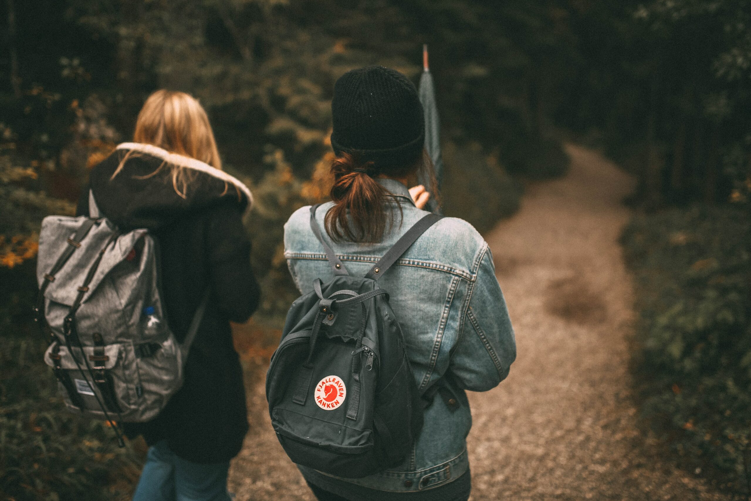 two girls walking