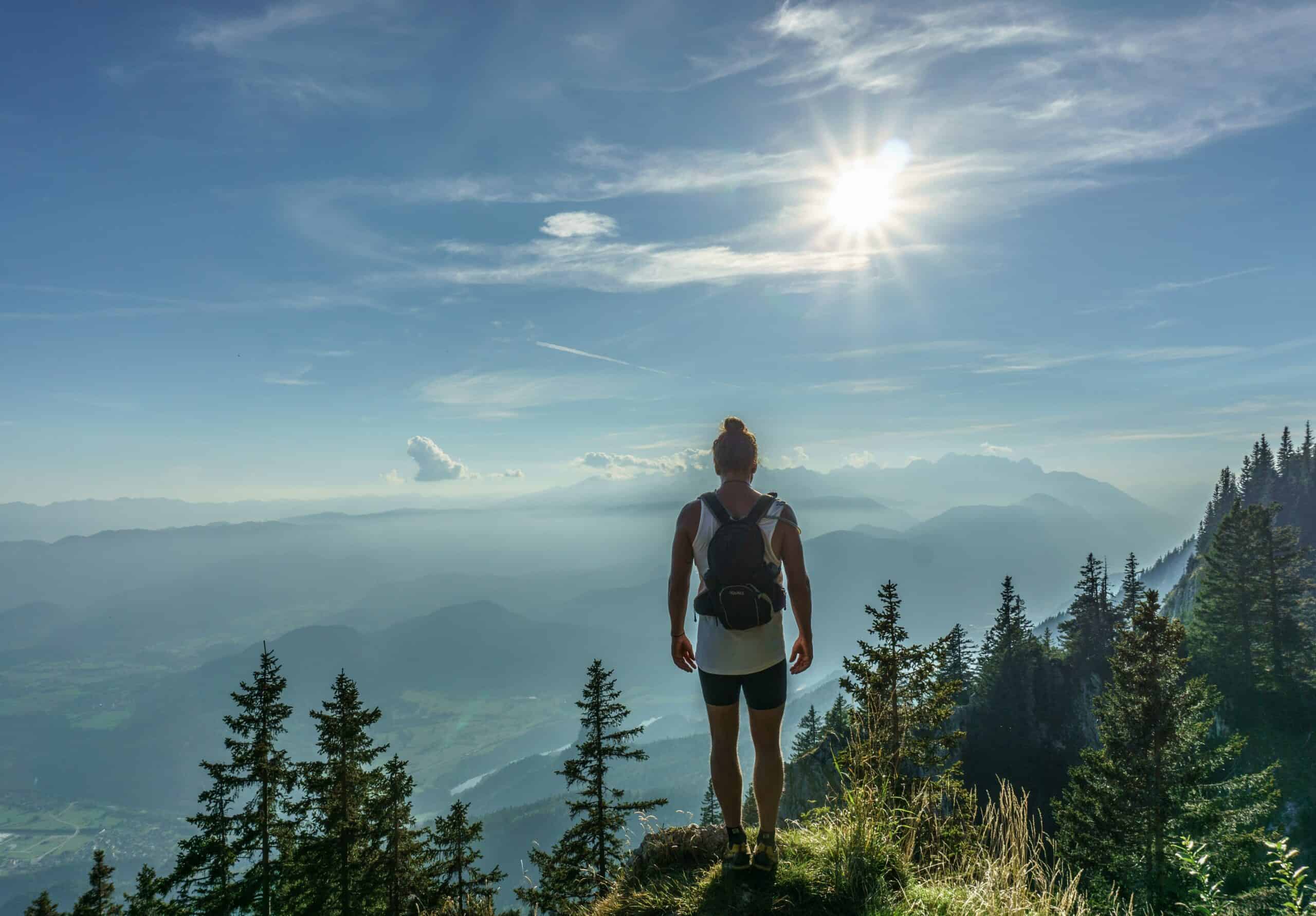 woman looking at the sky