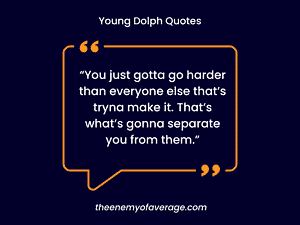 quote from young dolph on blue wallpaper