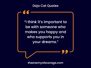 doja cat quote on a wall