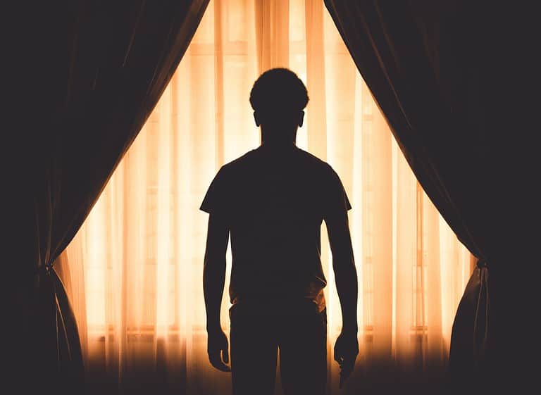 man thinking about giving up