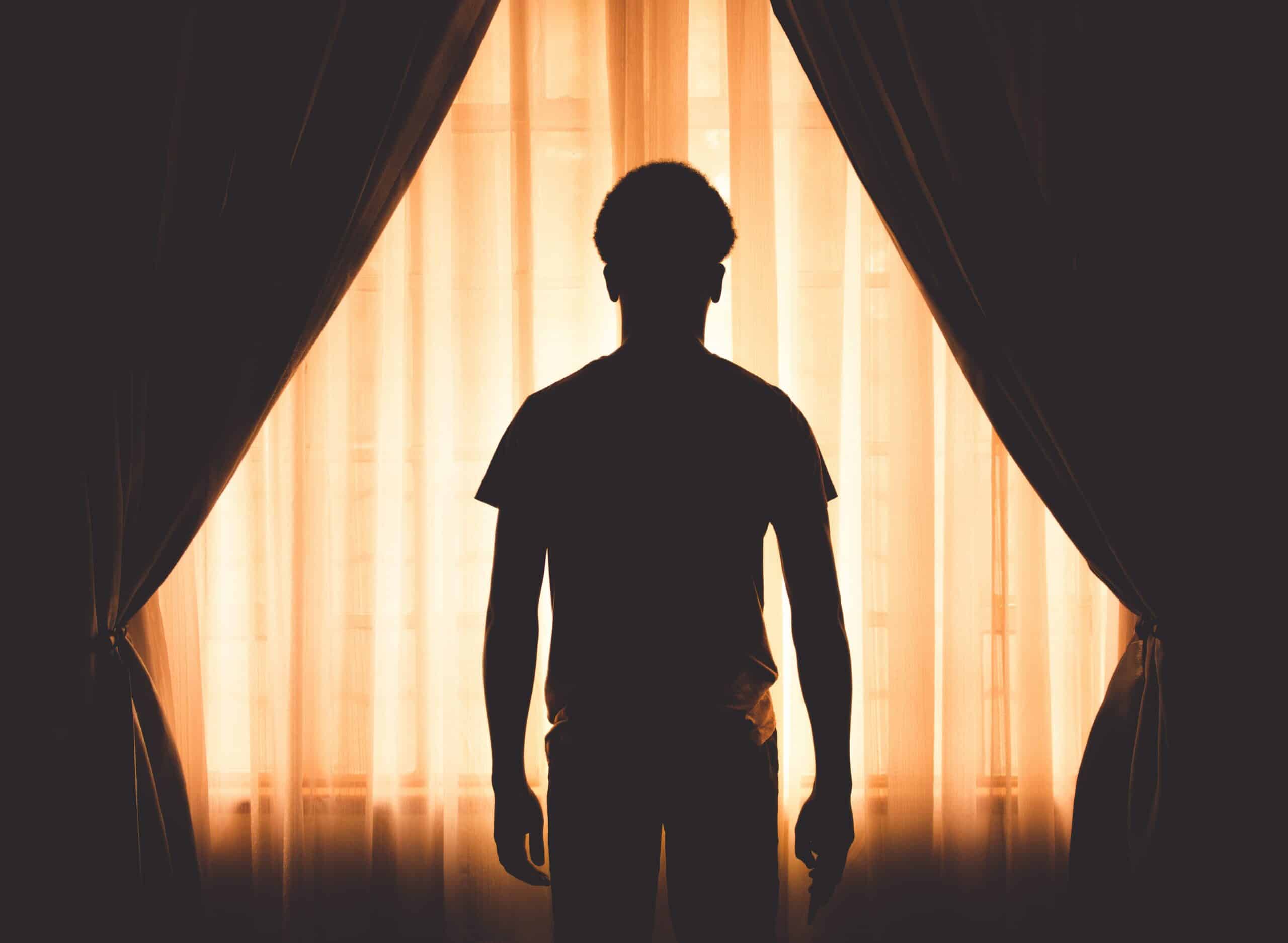 man thinking about giving up