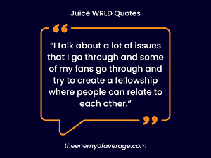 juice wrld quote on sadness