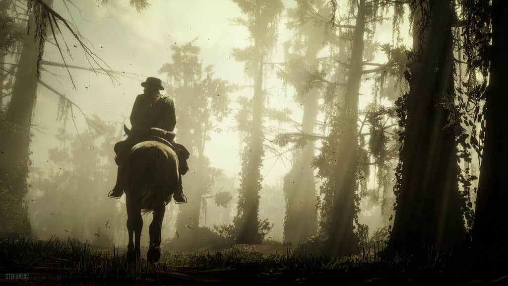 arthur morgan on horseback