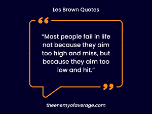 les brown quote on wall