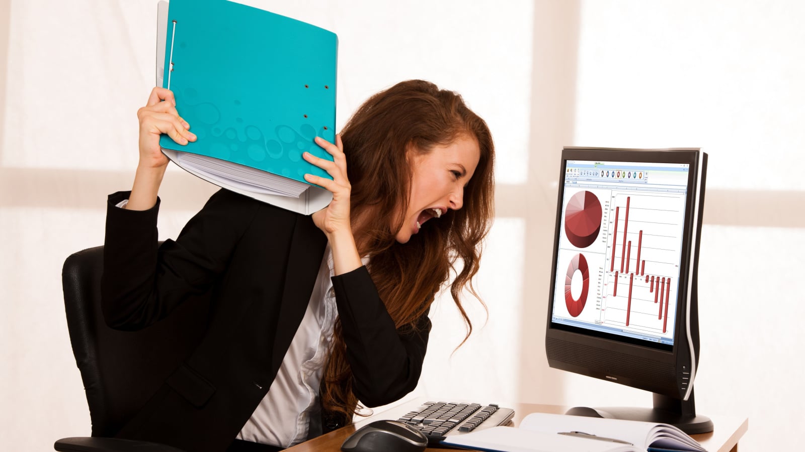 Woman Angry at Job