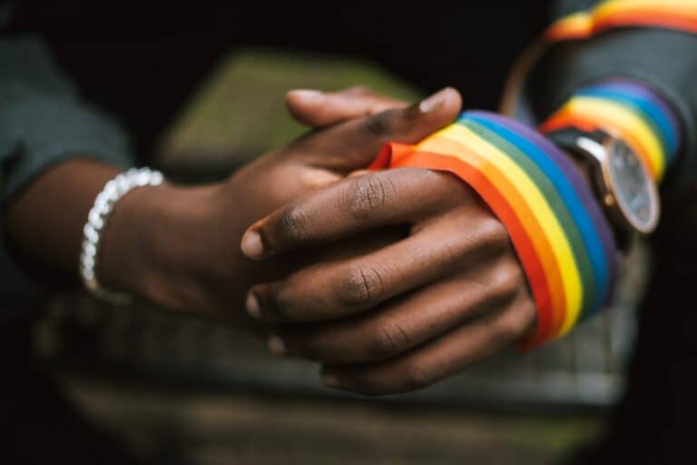 man fighting for LGBT rights