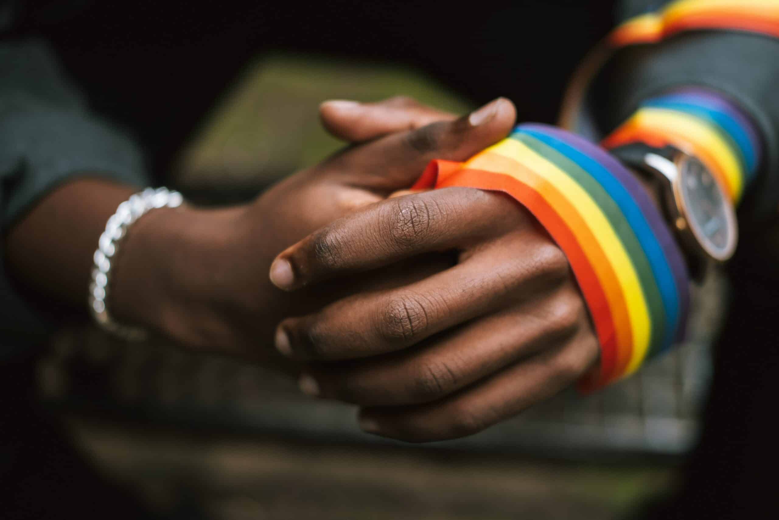 man fighting for LGBT rights