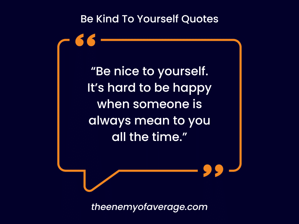 quote about being kind to yourself