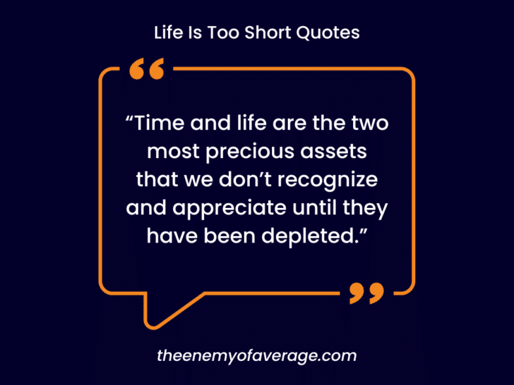motivational life is short quote