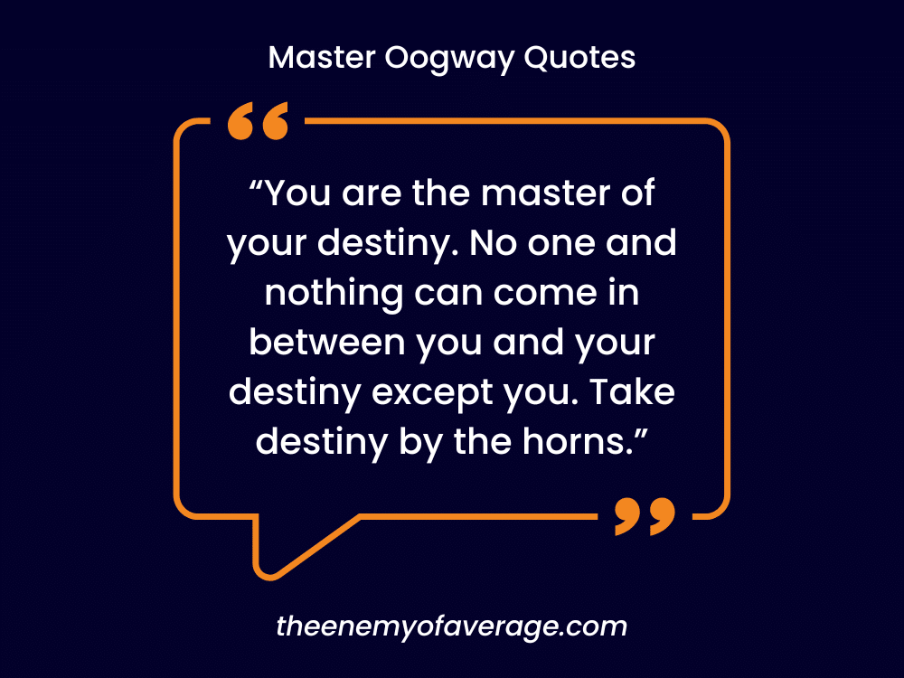 master oogway quote on blue wall