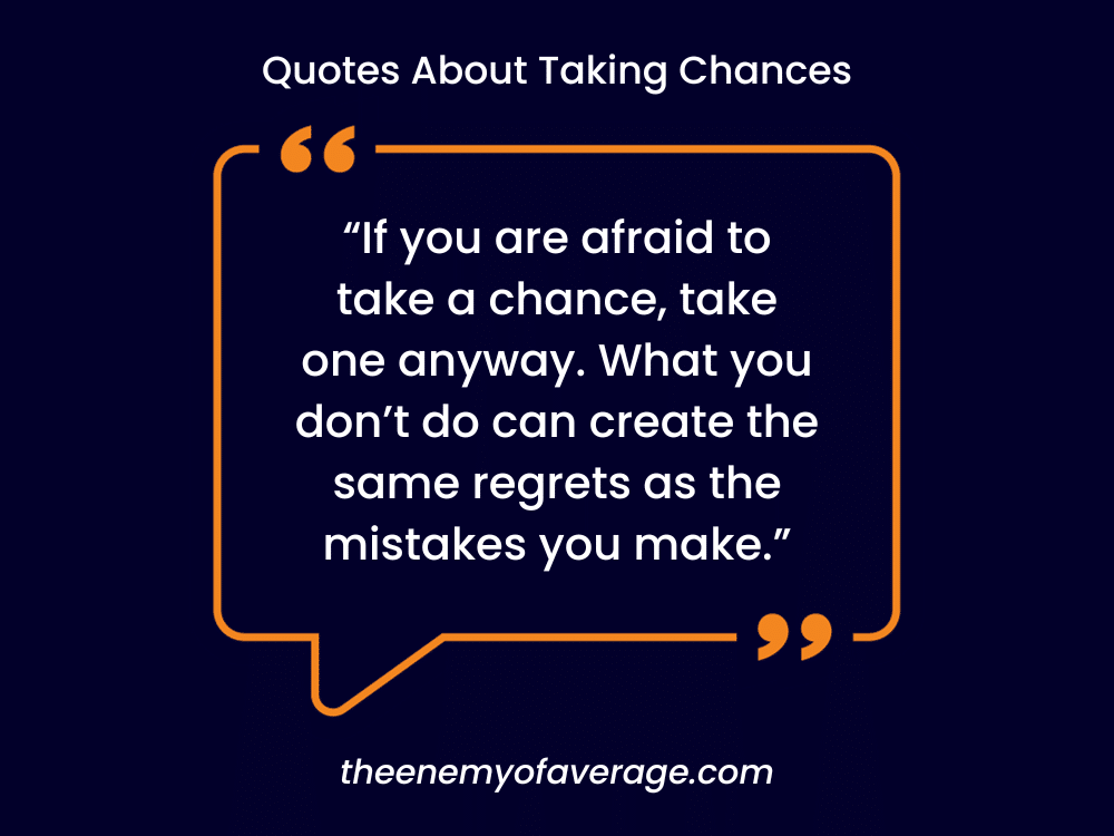 motivational quote on blue background