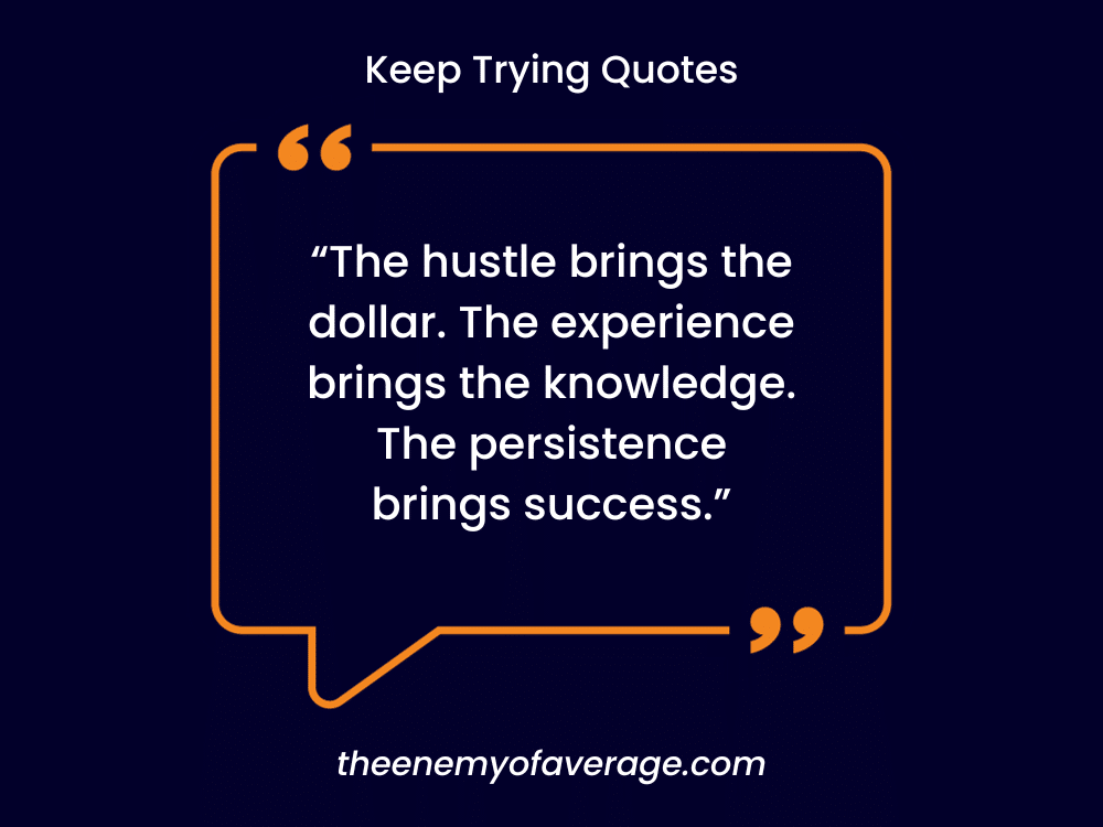 keep trying quote