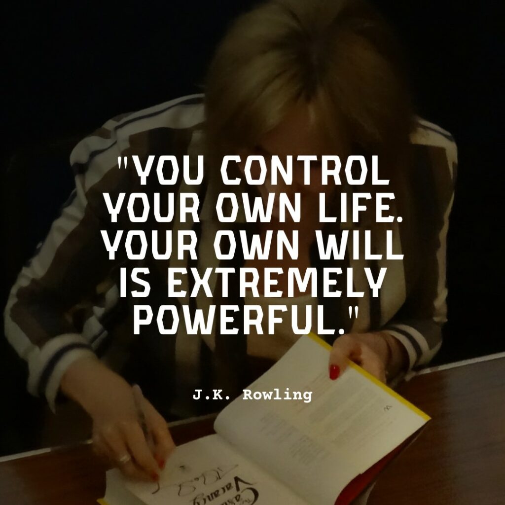 jk rowling signing book