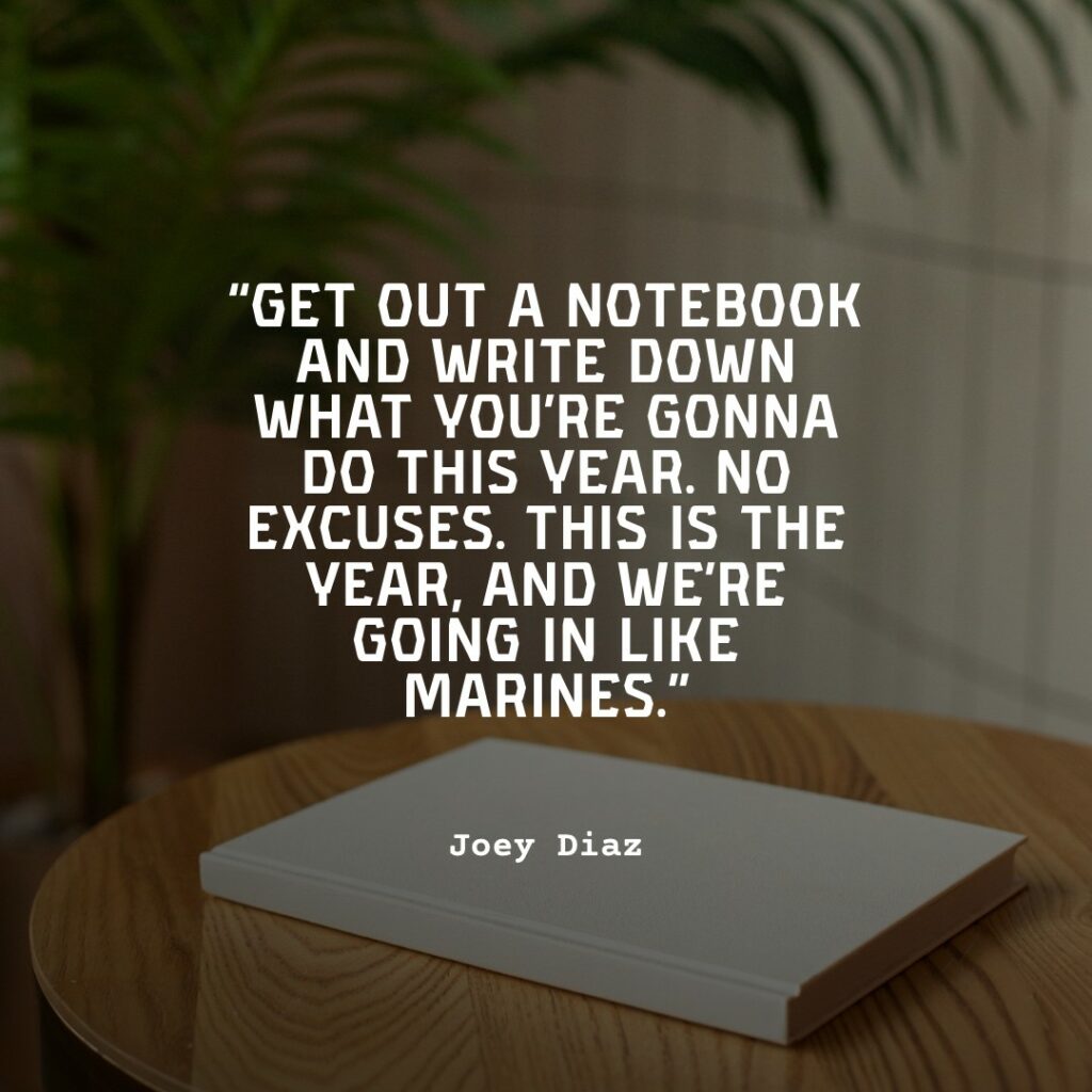 notebook sitting on table