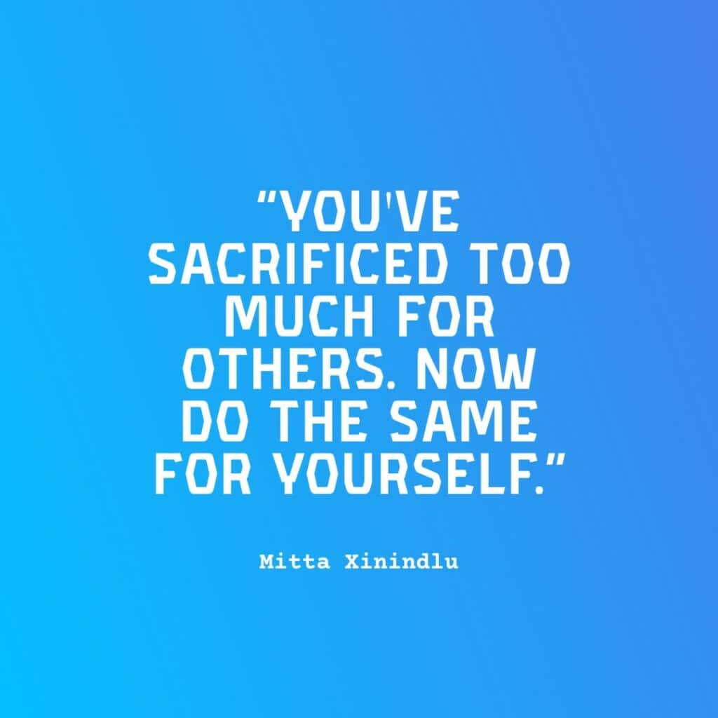 quote on blue poster