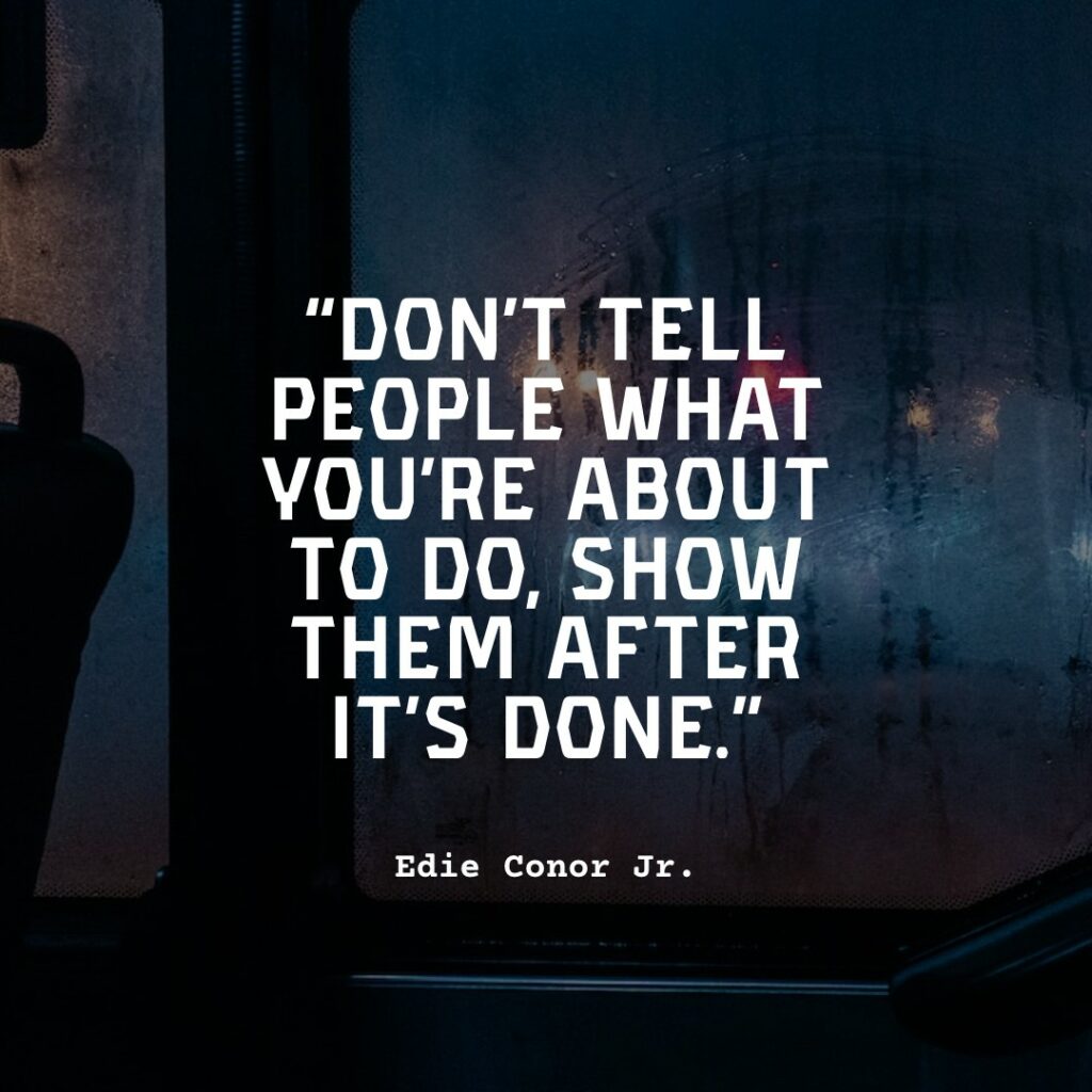 inspirational quote on window