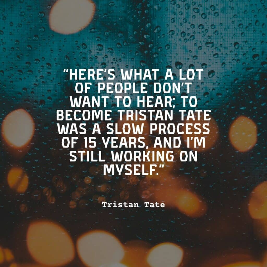 tristan tate quote on windshield