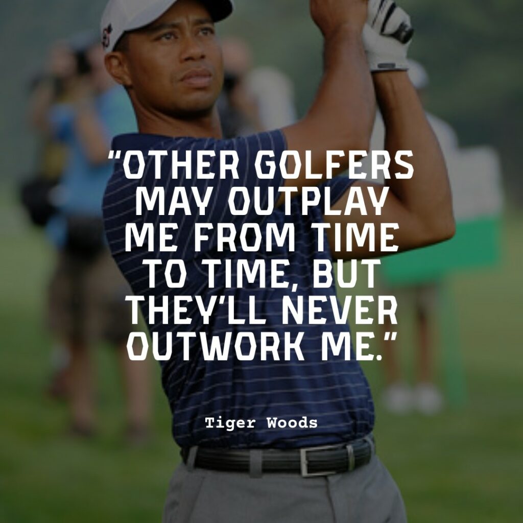 tiger woods playing golf