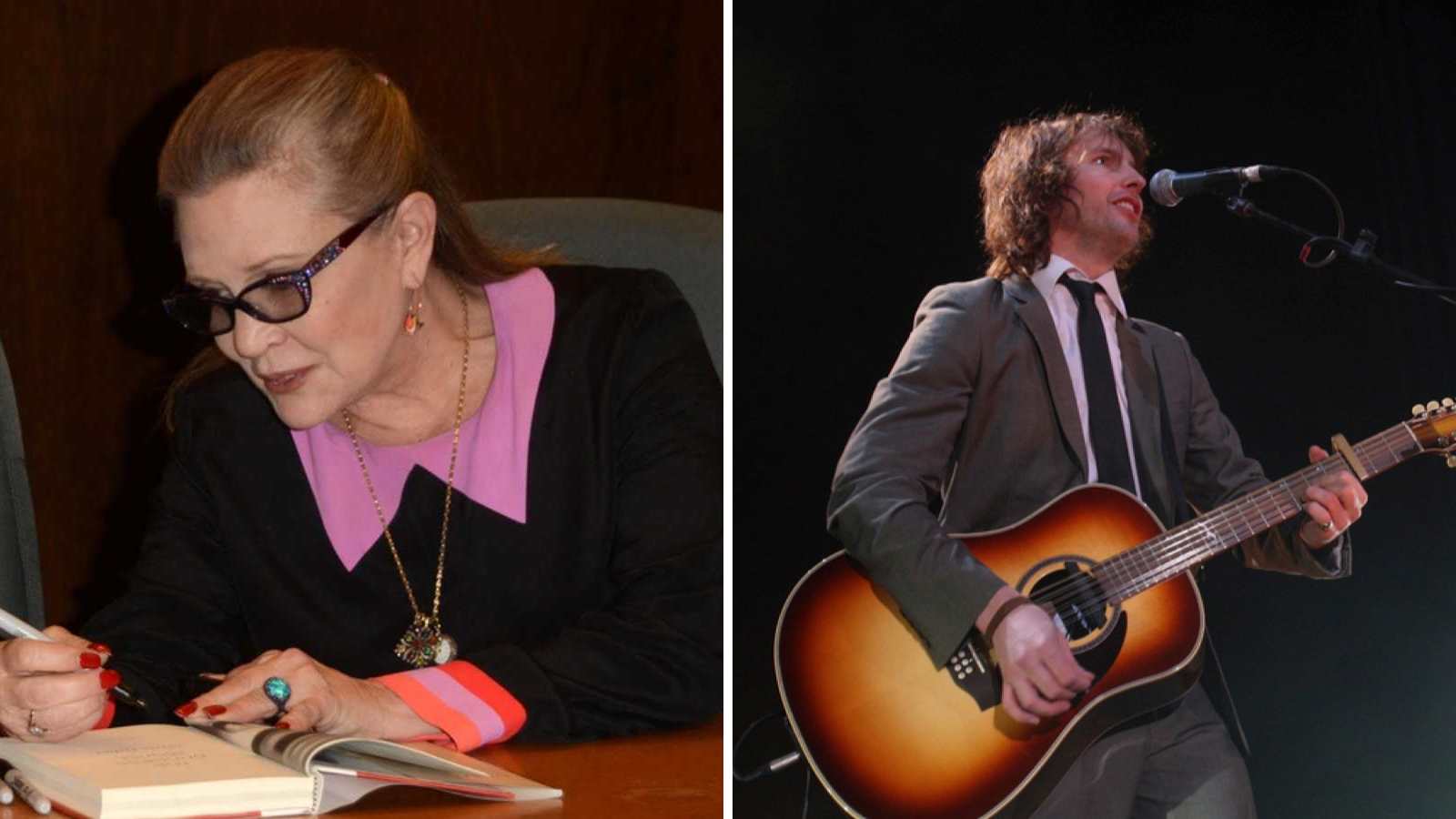 Carrie Fisher and James Blunt