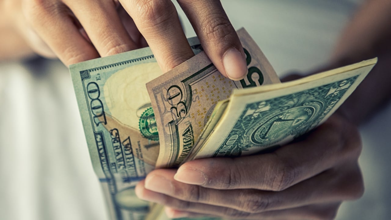 Cash in hand, holding money, man, give, pay, dollars