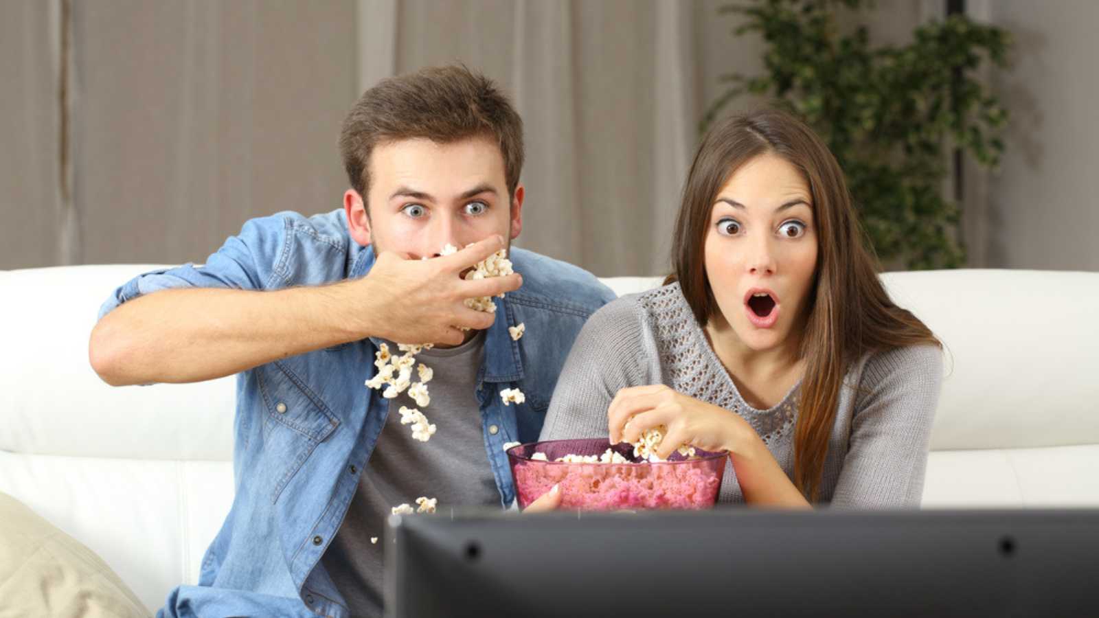 Couples watching tv