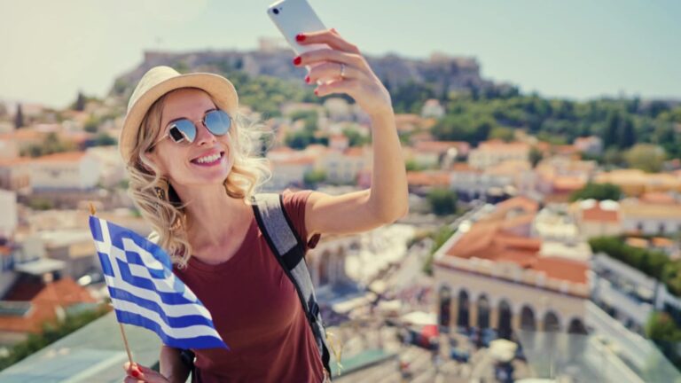 Enjoying vacation in Greece