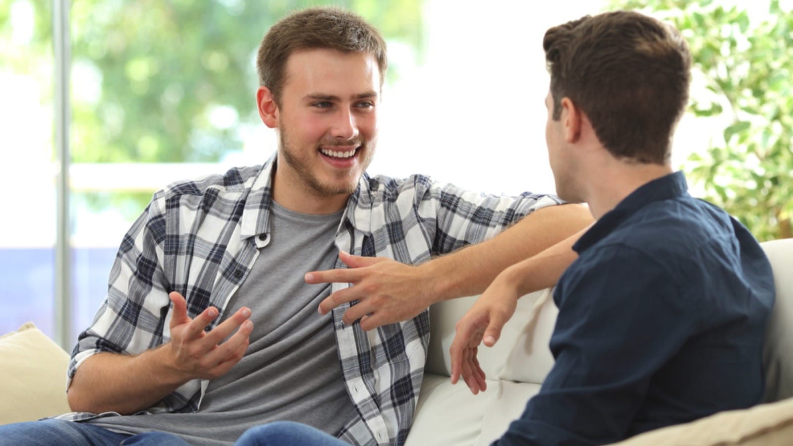Friends talking