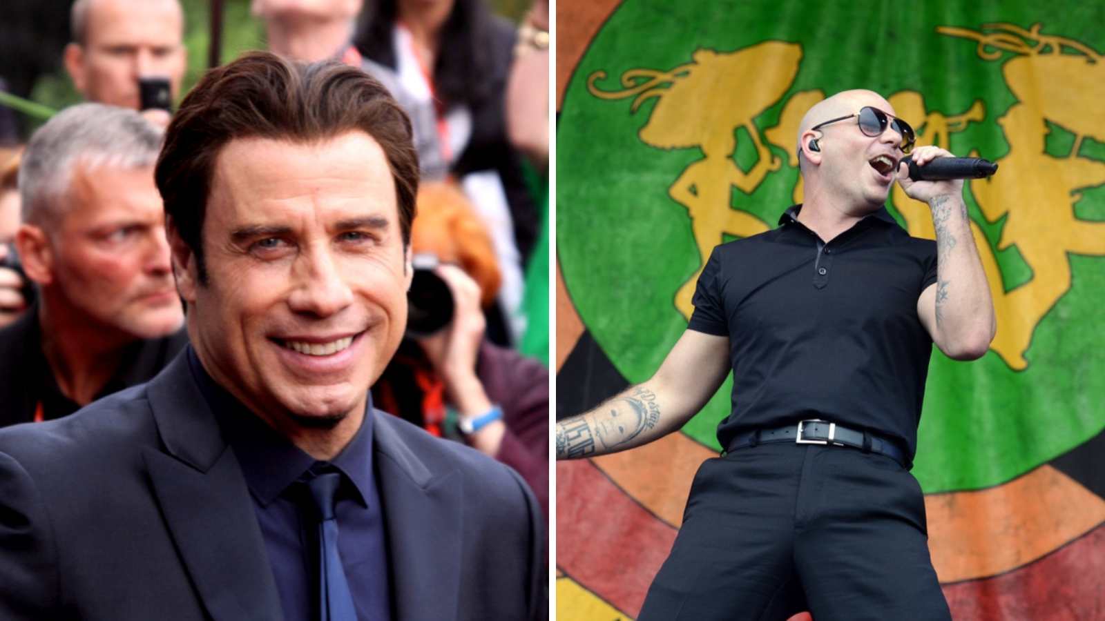 John Travolta and Pitbull