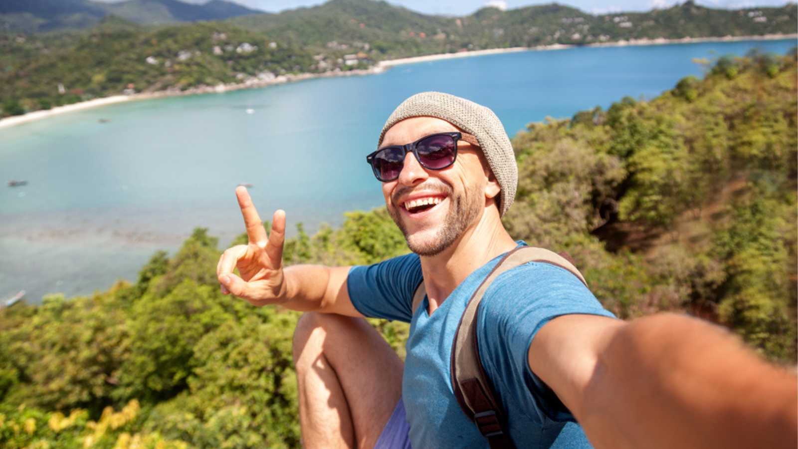 Man on vacation