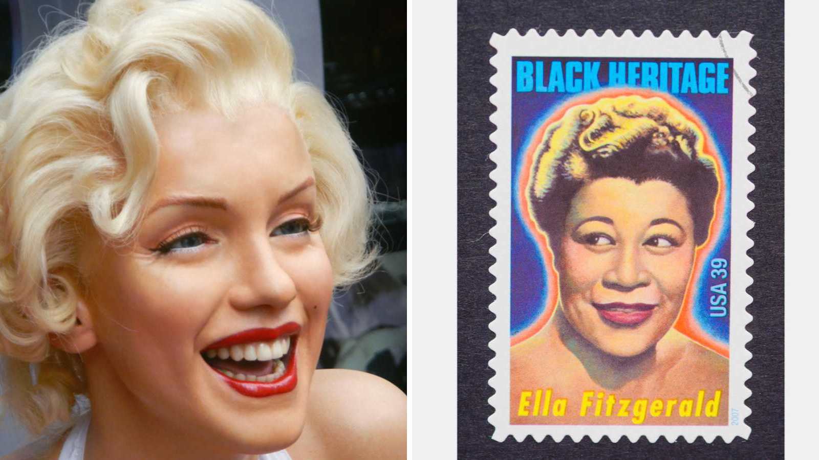 Marilyn Monroe and Ella Fitzgerald
