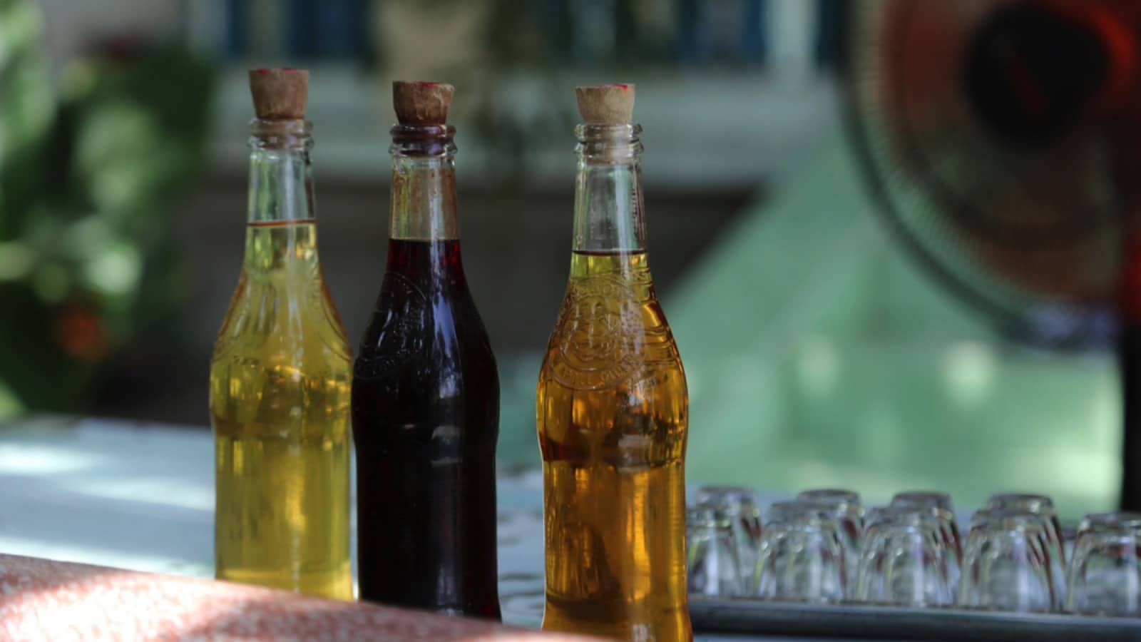 Three Kinds of Mekong Whiskey Rice Moonshine on the Mekong Delta in Vietnam