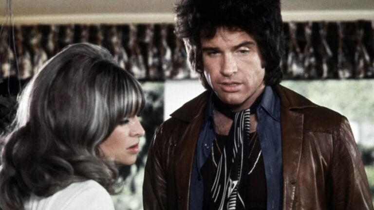 Warren Beatty and Julie Christie in Shampoo (1975).