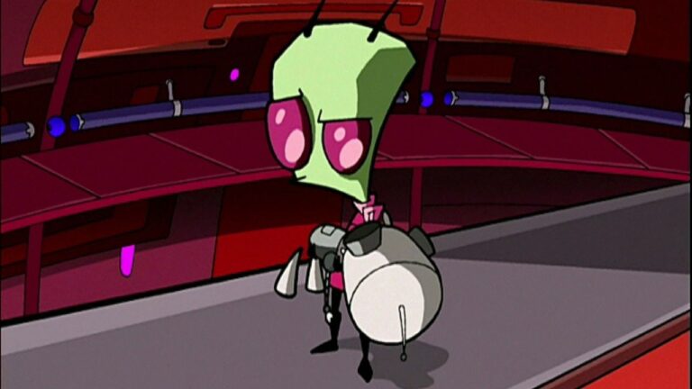 Bad, Bad Rubber Piggy (Invader Zim) - Invader Zim and Gir pictured. animated time travel