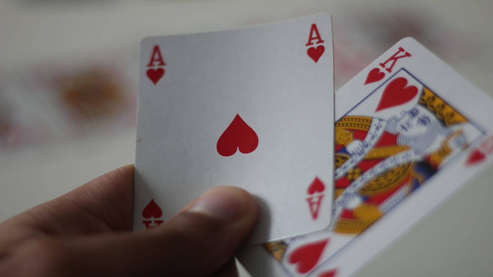 blackjack hand.