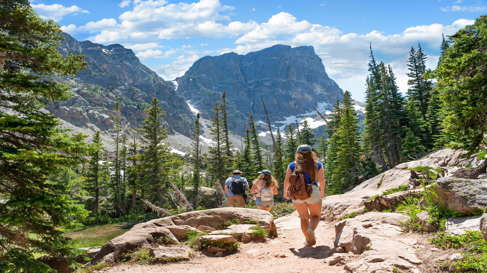 family/friends hiking in colorado.