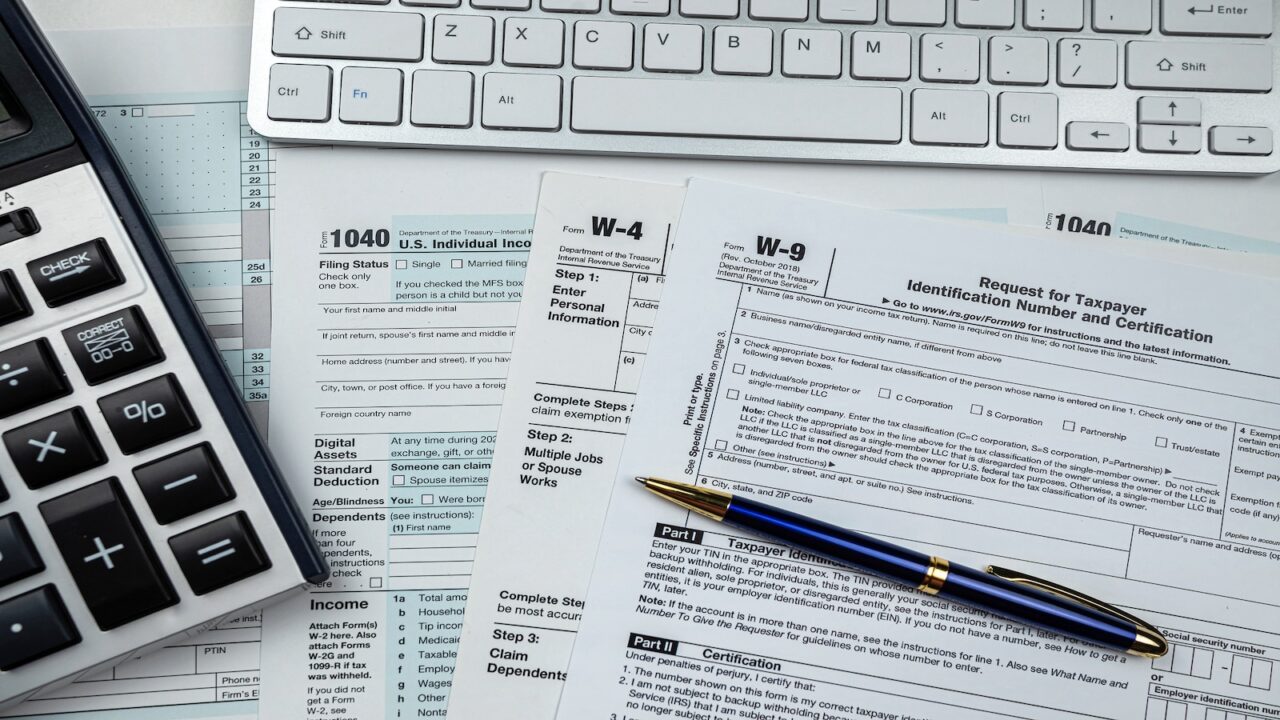 tax forms and calculator.