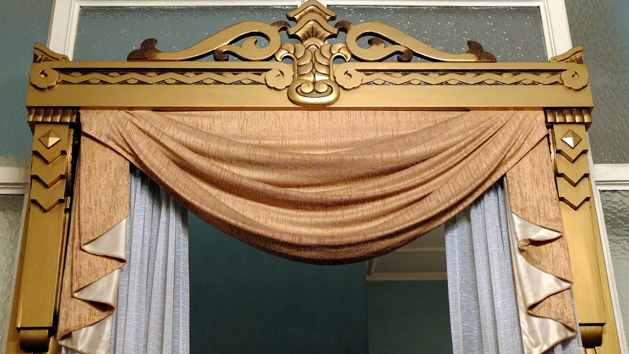 Dramatic Drapery in an Art Deco Setting