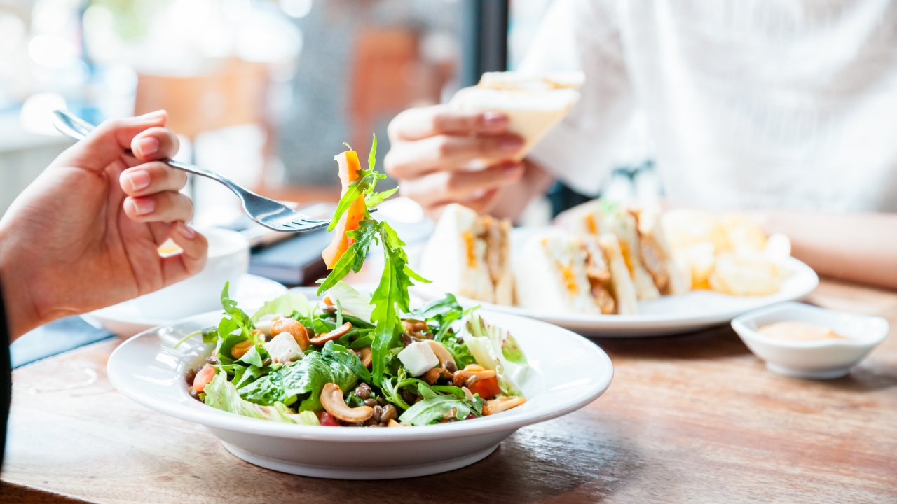 Lunch, salad, restaurant, food, eat, healthy